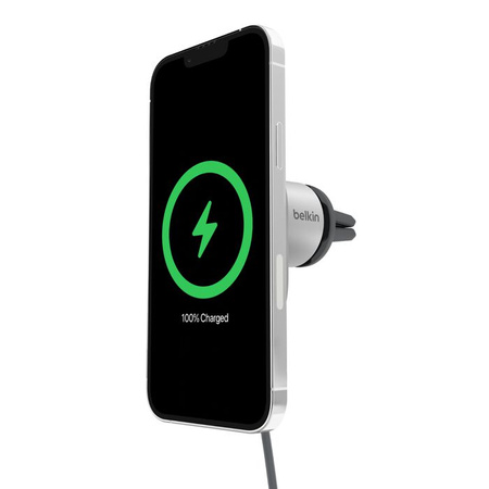Belkin Ładowarka samochodowa, magnetyczna, Qi2.0, 15W, szara (WIC008BTGR-NCV2)
