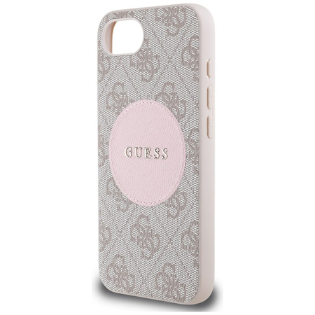 Guess 4G Circle Classic Logo MagSafe - Etui do iPhone 16e (różowo) (GUHMPSE4P4PGRSGP)
