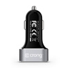 Crong Power Car Charger 30W - Ładowarka samochodowa USB QuickCharge 3.0 + USB 2.4A (aluminium) (CRG-PWRC-USB30-ALU)