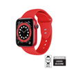 Crong Liquid - Pasek do Apple Watch 44/45/46/49 mm (czerwony) (CRG-44LQB-RED)
