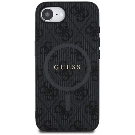 Guess 4G Ring Classic Logo MagSafe - Etui do iPhone 16e (czarny) (GUHMPSE4G4GFRK)