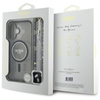 Guess IML Glitter With Pearl Strap MagSafe - Etui iPhone 16 (czarny) (GUHMP16SHGCRELSK)