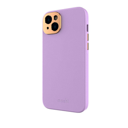 Moshi Napa Slim MagSafe - Skórzane etui iPhone 14 Plus (Lavender Purple) (99MO088422)
