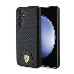 Ferrari Carbon Stitched Bottom - Etui Samsung Galaxy S24+ (czarny) (FEHCS24MN3PUK)