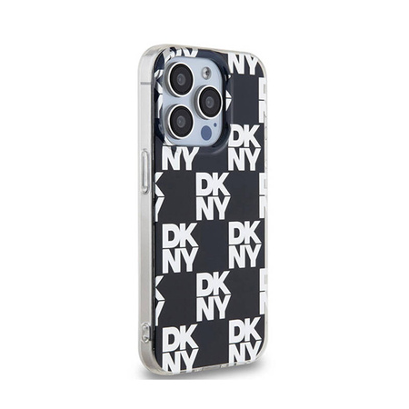 DKNY IML Checkered Mono Pattern - Etui do iPhone 15 Pro Max (czarny) (DKHCP15XHDLCEK)