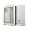 Guess IML Flowers Allover Electro With Pearl Strap MagSafe - Etui iPhone 16 Pro (biały) (GUHMP16LHCPOFPH)