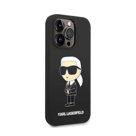Karl Lagerfeld Silicone NFT Ikonik - Etui iPhone 14 Pro (czarny) (KLHCP14LSNIKBCK)