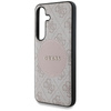 Guess 4G Round Patch Classic Logo MagSafe - Etui do Samsung Galaxy S25 (różowy) (GUHMS25SP4PGRSGP)