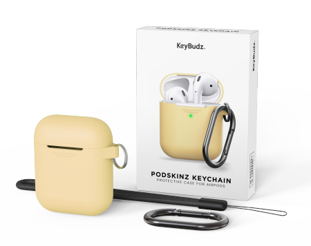 KeyBudz Elevate Keychain - silikonowe etui ochronne do AirPods 1/2  (pastel yellow) (RT_PSK_PYL)