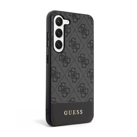 Guess 4G Bottom Stripe Metal Logo Collection - Etui Samsung Galaxy S24+ (czarny) (GUHCS24MG4GLGR)
