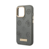 Guess Peony Logo Plate MagSafe - Etui iPhone 13 Pro Max (szary) (GUHMP13XSAPSTG)