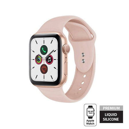 Crong Liquid - Pasek do Apple Watch 38/40/41/42 mm (piaskowy róż) (CRG-40LQB-PSN)