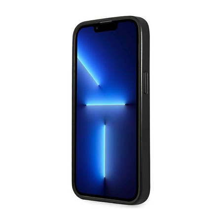 Guess Saffiano Triangle Logo Case – Etui iPhone 14 Pro (czarny) (GUHCP14LPSATLK)