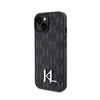 Karl Lagerfeld Leather Monogram Hot Stamp Metal Logo - Etui iPhone 15 (czarny) (KLHCP15SPKLPKLK)