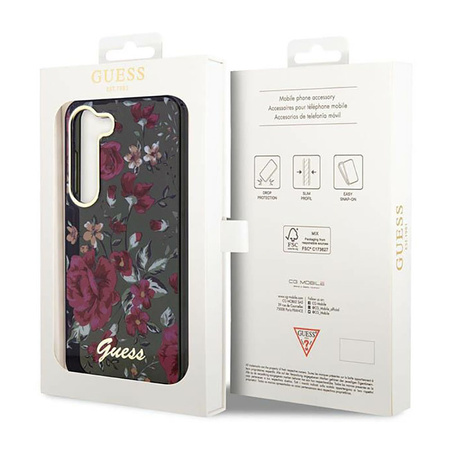 Guess Flower Collection - Etui Samsung Galaxy S23+ (khaki) (GUHCS23MHCFWSA)