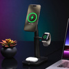 Mophie Extendable Stand MagSafe 3w1 - stojąca ładowarka bezprzewodowa z MagSafe - czarna (401311461)