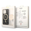 Guess Bundle Pack MagSafe 4G - Zestaw etui + ładowarka MagSafe iPhone 13 Pro (czarny/złoty) (GUBPP13LH4EACSK)