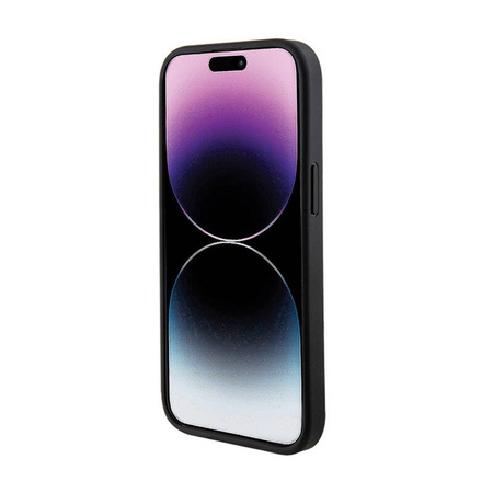 Guess 4G Bottom Stripe Metal Logo Collection - Etui iPhone 15 (szary) (GUHCP15SG4GLGR)