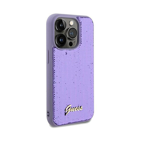 Guess Sequin Script Metal - Etui iPhone 13 Pro (fioletowy) (GUHCP13LPSFDGSU)