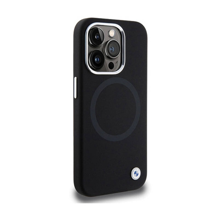 BMW Signature Liquid Silicone MagSafe - Etui iPhone 15 Pro Max (czarny) (BMHMP15XSILBK2)