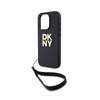 DKNY Wrist Strap Stock Logo - Etui iPhone 15 Pro (czarny) (DKHCP15LPBSWSK)