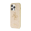 Guess Glitter Script Big 4G - Etui iPhone 14 Pro (złoty) (GUHCP14LHG4SGD)