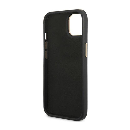 Guess Croco Collection – Etui iPhone 14 Plus (czarny) (GUHCP14MHGCRHK)