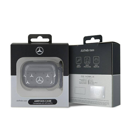 Mercedes Large Star Pattern - Etui AirPods Pro (czarny) (MEAP8DPMGS)