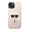 Karl Lagerfeld Silicone Ikonik Karl`s Head MagSafe - Etui iPhone 14 Plus (różowy) (KLHMP14MSLKHLP)