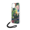 Guess Flower Cord - Etui ze smyczką iPhone 14 Plus (niebieski) (GUOHCP14MHFLSB)