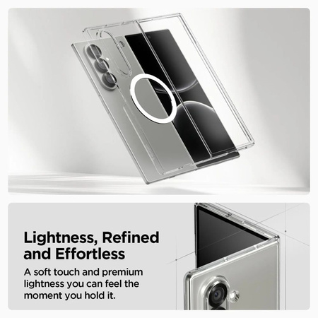 Spigen Airskin Mag MagSafe - Etui do Samsung Galaxy Z Fold 7 (Clear/White) (ACS09545)