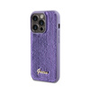 Guess Sequin Script Metal - Etui iPhone 15 Pro (fioletowy) (GUHCP15LPSFDGSU)