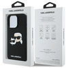 Karl Lagerfeld Silicone Double Heads Print MagSafe - Etui iPhone 16 Pro (czarny) (KLHMP16LSKCHPPLK)