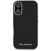 Karl Lagerfeld Saffiano Full Wrapped Elongated Metal Logo MagSafe - Etui do iPhone 16 (czarny) (KLHMP16SPSAFWMCK)