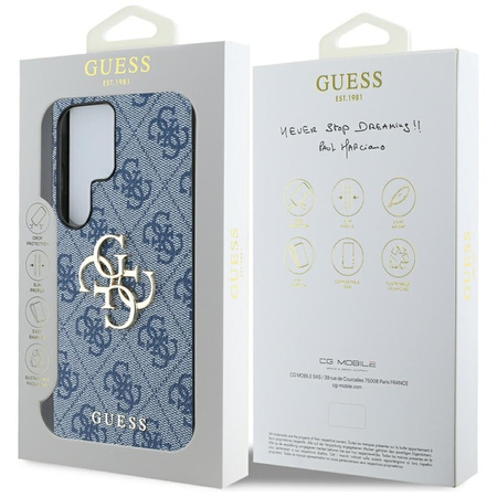 Guess Big 4G Logo Classic Logo - Etui do Samsung Galaxy S25 Ultra (niebieski) (GUHCS25L4GMGBL)
