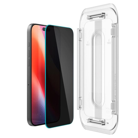 Spigen GLAS.TR EZ FIT Privacy 2-Pack - Szkło hartowane z filtrem prywatyzującym do iPhone 16 Pro Max 2 szt (AGL07908)