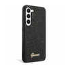 Guess Glitter Flakes Metal Logo Case - Etui Samsung Galaxy S24 (czarny) (GUHCS24SHGGSHK)