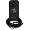 Guess 4G Big Logo Cord Strap Crossbody - Etui do iPhone 16 (czarny) (GUHCP16SP4GMGCRK)
