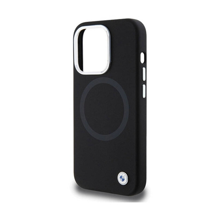 BMW Signature Liquid Silicone MagSafe - Etui iPhone 15 Pro (czarny) (BMHMP15LSILBK2)