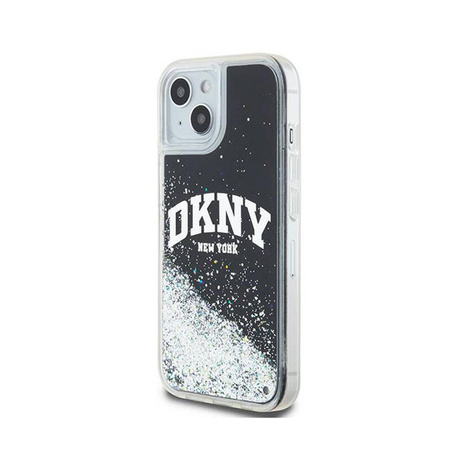 DKNY Liquid Glitter Big Logo - Etui iPhone 15 / 14 / 13 (czarny) (DKHCP15SLBNAEK)