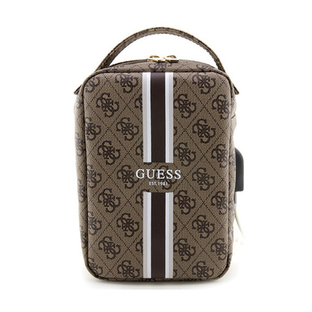 Guess 4G Printed Stripes Travel Universal Bag - Organizer na akcesoria (Brązowy) (GUHBP4RPSW)