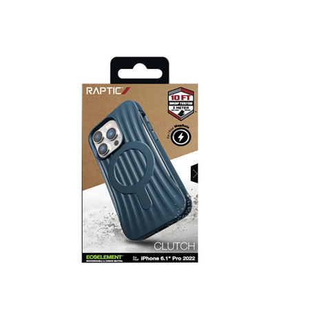X-Doria Raptic Clutch MagSafe - Biodegradowalne etui iPhone 14 Pro (Drop-Tested 3m) (Marine Blue) (493253)