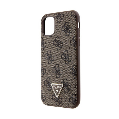 Guess Crossbody 4G Metal Logo - Etui iPhone 11 (brązowy) (GUHCN61P4TDSCPW)