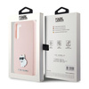 Karl Lagerfeld Silicone Choupette Metal Pin - Etui Samsung Galaxy S24+ (różowy) (KLHCS24MSMHCNPP)