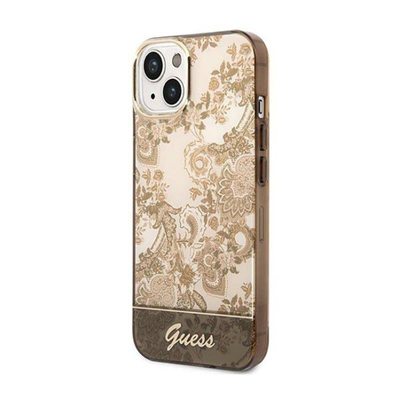 Guess Porcelain Collection - Etui iPhone 14 Plus (ochre) (GUHCP14MHGPLHC)