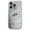 Karl Lagerfeld Liquid Glitter Karl & Choupette Head MagSafe - Etui iPhone 16 Pro Max (przezroczysty) (KLHMP16XLGKCSGH)
