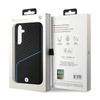 BMW Signature Leather Textured & Line MagSafe - Etui Samsung Galaxy S24 (czarny) (BMHMS24S23RDCLK)
