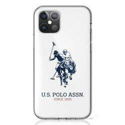 US Polo Assn Big Double Horse Logo - Etui iPhone 12 / iPhone 12 Pro (biały) (USHCP12MTPUHRWH)