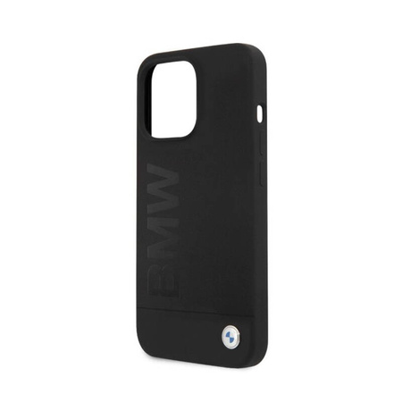 BMW Silicone Signature Logo Magsafe - Etui iPhone 13 Pro (czarny) (BMHMP13LSLBLBK)