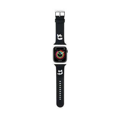 Karl Lagerfeld 3D Rubber Karl & Choupette Heads NFT - Pasek do Apple Watch 42/44/45/49 mm (czarny) (KLAWLSLKCNK)